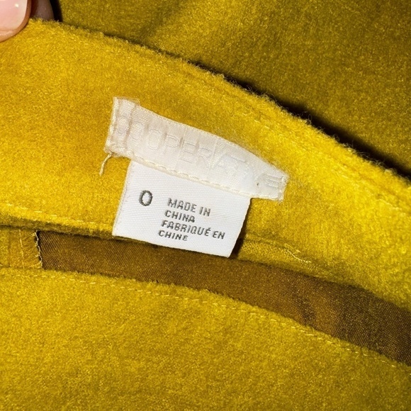 EUC Anthropologie Cooperative Mustard Yellow A-Line Mini Skirt Size 0 - Picture 3 of 9